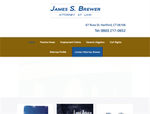 Tablet Screenshot of brewerlawct.com